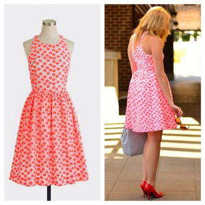 J CREW EMBROIDERED FLORAL RACER DRESS ~ 10 ~